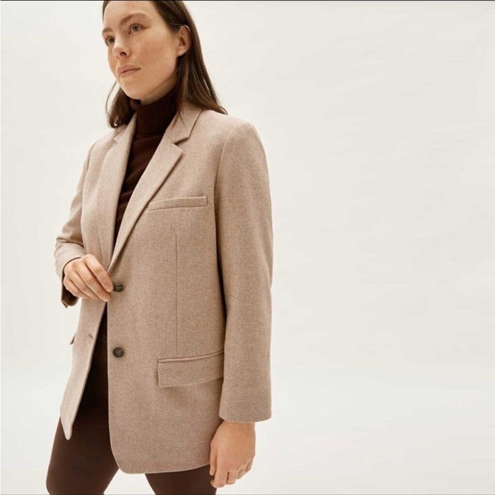 NWOT Everlane Oversized Blazer Beige Twill Sz 8 Retail $170